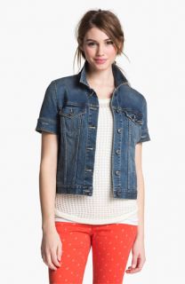 Two by Vince Camuto Short Sleeve Denim Jacket