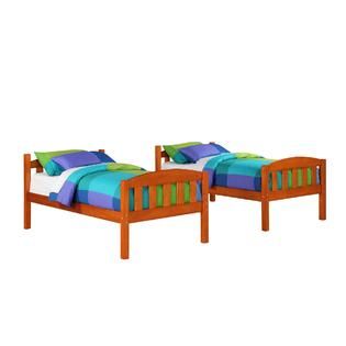 Dorel Asia  Twin Solid Honey Pine Bunk Bed