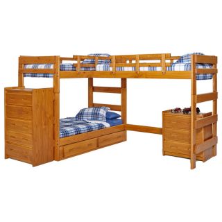 Woodcrest Heartland Collection Twin or Futon Bunk Bed with Extra Loft