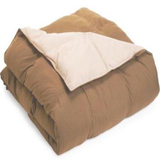 Grand Down Microfiber Reversible Comforter   Ivory / Taupe