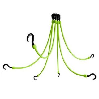 The Perfect Bungee 24 in. Polyurethane Flex Web with Six Arms in Safety Green FE24 6G