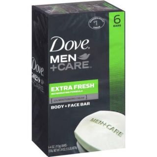 Dove Men+Care Extra Fresh Body and Face Bar, 4 oz, 6 Bar