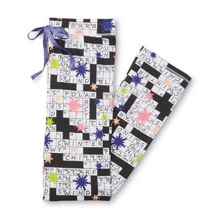 Joe Boxer   Womens Knit Pajama Pants   Crossword Puzzle