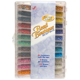 Bead Boutique Bead Box Multi Color Silver Lined Seed Beads   14491875