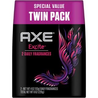 AXE Excite Body Spray for Men, 4 oz, Twin Pack