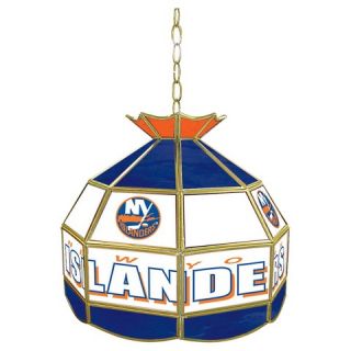 New York Islanders Stained Glass Tiffany Lamp   16 inch