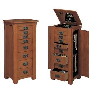 Powell Mission Oak Jewelry Armoire   Home   Furniture   Accent