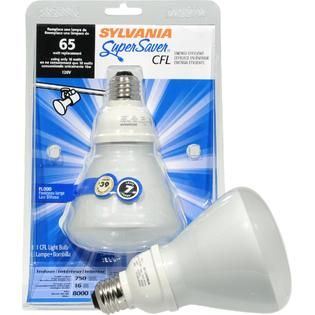 Sylvania Super Saver Light Bulb, CFL, Indoor Flood, 65 Watt