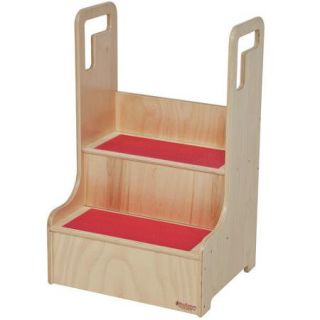Wood Designs 2 Step Baltic Birch Plywood Step Up N Wash Children's Step Stool with 200 lb. Load Capacity