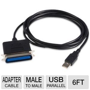 StarTech ICUSB1284 USB to Parrallel Adapter Cable   6ft, Male to Male