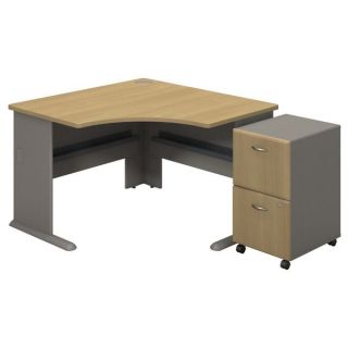 BBF Series A Collection Corner Desk with 2 drawer Mobile Pedestals