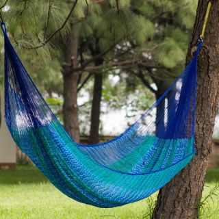 Hand woven Large Deluxe Cool Lagoon Nylong Camping Style Hammock