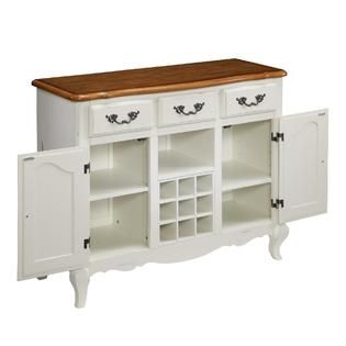 Home Styles  Oak and Rubbed White French Countryside Buffet