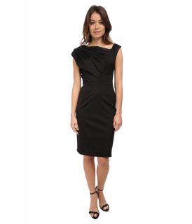 Vera Wang Stretch Viscose Asymmetrical Dress Black