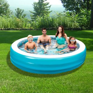 3D Inflatable 7.5 ft Round Family Pool   18538330  