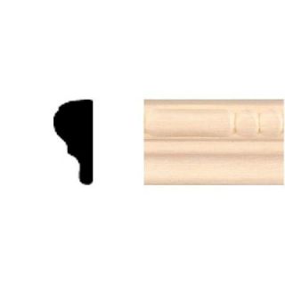 House of Fara 5/16 in. x 11/16 in. x 8 ft. Hardwood Emboss Colonial Panel Moulding 243
