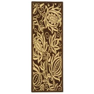 Safavieh Courtyard Chocolate/Natural 2 ft. 3 in. x 6 ft. 7 in. Runner CY2961 3409 27