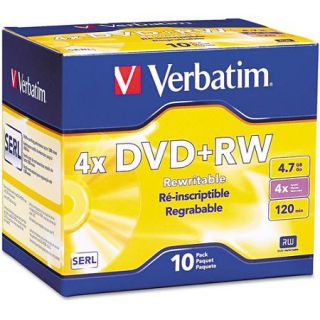 Verbatim DVD+RW 4.7GB 4X 10pk Jewel Case