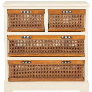 Safavieh Jackson 4 Drawer Storage Poplar Wood Cabinet in Barley AMH6504A