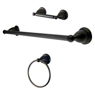 Traditional Solid Brass Oil Rubbed Bronze 3 piece Towel Bar Bath