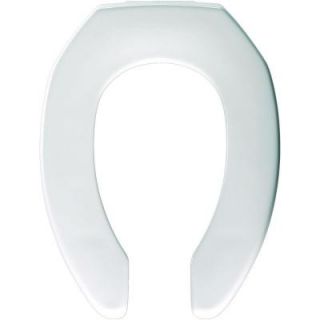 Self Sustaining STA TITE Elongated Open Front Toilet Seat in White 295SSCT 000