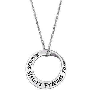 Sterling Silver Sisters Sentiment Mobius Necklace   Jewelry   Pendants