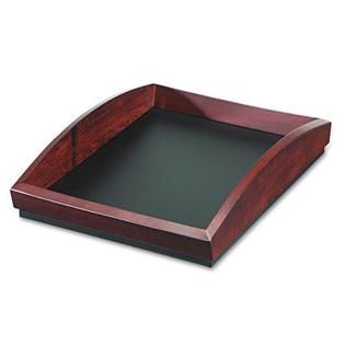 Rolodex Front Loading Wood Desk Tray, Letter, Mahogany   Office
