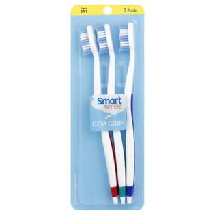 Smart Sense Gem Grip Toothbrushes, Regular, Soft, 3 pack   Health