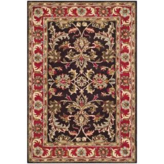 Safavieh Heritage Chocolate/Red 4 ft. x 6 ft. Area Rug HG951A 4
