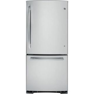 GE 20.3 cu. ft. Bottom Freezer Refrigerator in Stainless Steel GDE20GSHSS