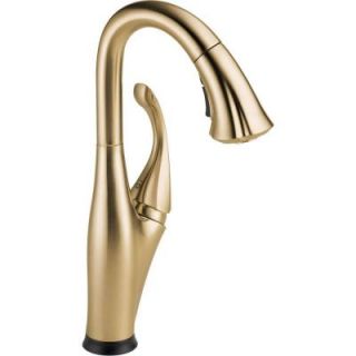 Delta Addison Single Handle Pull Down Sprayer Bar Faucet in Champagne Bronze with Touch2O Technology 9992T CZ DST