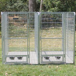 K9 Kennel 2 Dog Galvanized Steel Yard Kennel