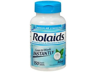 Rolaids Regular Strength Chewable Tablets Mint    150 ct