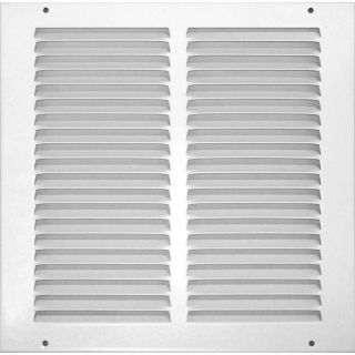 Accord 500 Series White Steel Louvered Sidewall/Ceiling Grilles (Rough Opening 16 in x 16 in; Actual 17.86 in x 17.86 in)