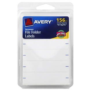 Avery  Labels, File Folder, Permanent, 156 labels
