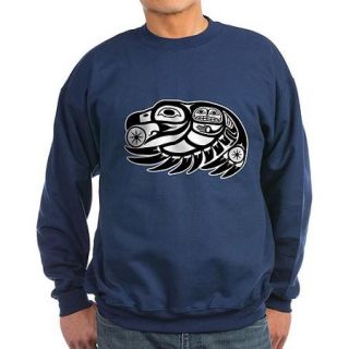  Big Men's Raven Native American Design Sweatshirt