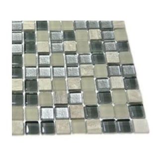 Splashback Tile Naiad Blend Squares 1/2 in. x 1/2 in. Marble and Glass Tile Squares   6 in. x 6 in. Floor and Wall Tile Sample R5D2