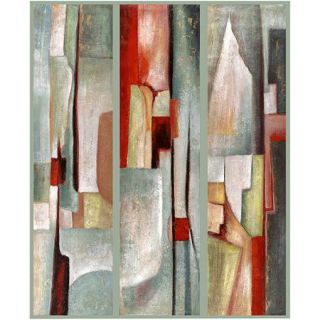 Trademark Fine Art "Abstract Triptych" Canvas Art by Joval