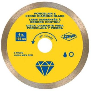QEP 4 in. Premium Diamond Blade for Wet or Dry Cutting Porcelain and Ceramic Tile 6 4003Q