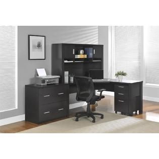 Dorel Home Furnishings  Princeton Espresso L Desk for Home Office