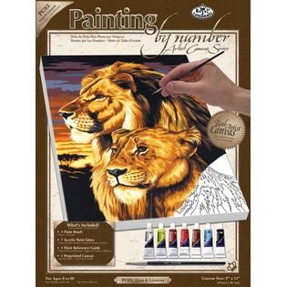 Royal Brush Lion/Lness Paint By Number Kits   Home   Crafts & Hobbies