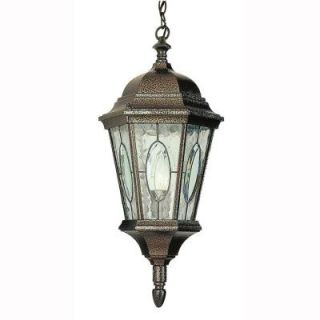 Bel Air Lighting Cameo 1 Light Outdoor Hanging Brown Lantern with Water glass 4717 BRZ