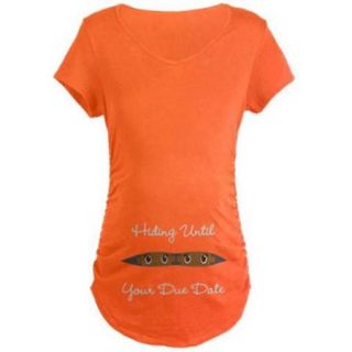  Personalized Hiding Until [Your Due Date] Customize Maternity T Shirt