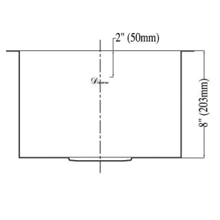 17 x 14 Under Mount Square Single Bowl Kitchen Sink by Dawn USA