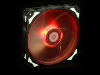 ID COOLING NO 12025 R Red LED 120mm Fan with De vibration Rubber, 1600RPM, 60CFM, Low noise & Big Airflow