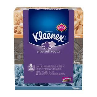 Kleenex  Ultra Soft Tissues, Medium Count, 120ct, 3pk