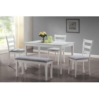 Monarch Specialties White 5pcs Dining