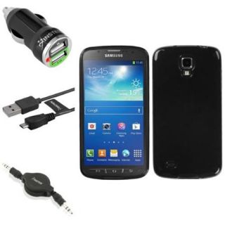 Insten Smoke Candy Skin Case+Charger+Cable For Samsung Galaxy S4 Active i537