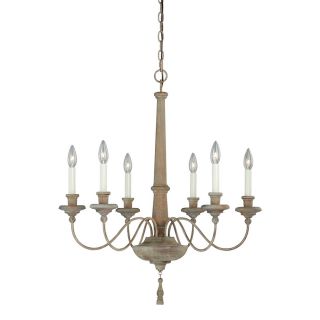 Cascadia Lucca 6 Light Vintage Wood Chandelier