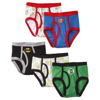Boys Justice League 5 Pack Assorted Briefs